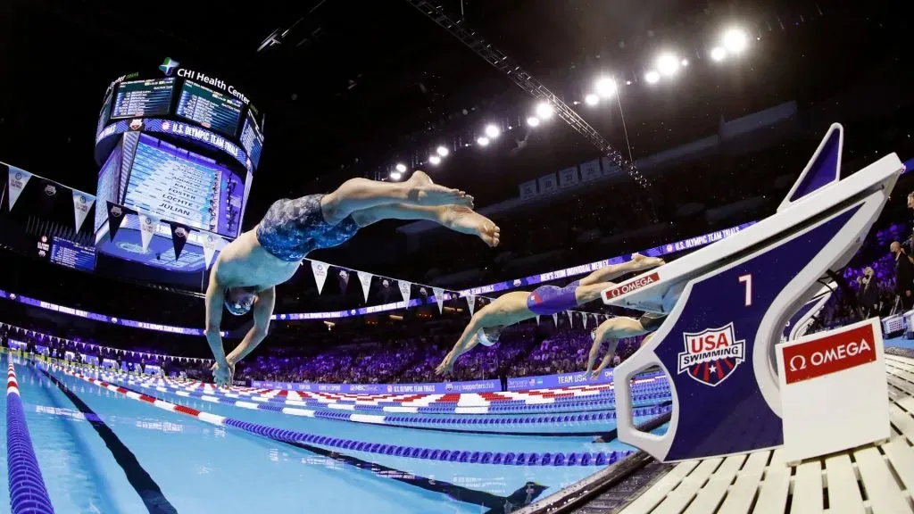 Ryan Lochte of the United States competes in the Men’s 200m individual medley final during Day Six of the 2021 U.S. Olympic Team Swimming Trials at CHI Health Center on June 18, 2021 in Omaha, Nebraska. (Photo by Tom Pennington/Getty Images)