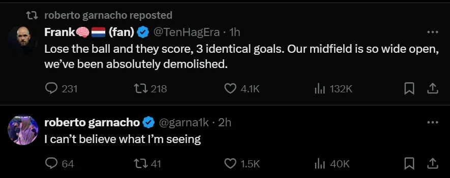 Alejandro Garnacho's tuits