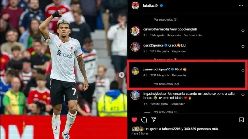 James Rodriguez reacting.