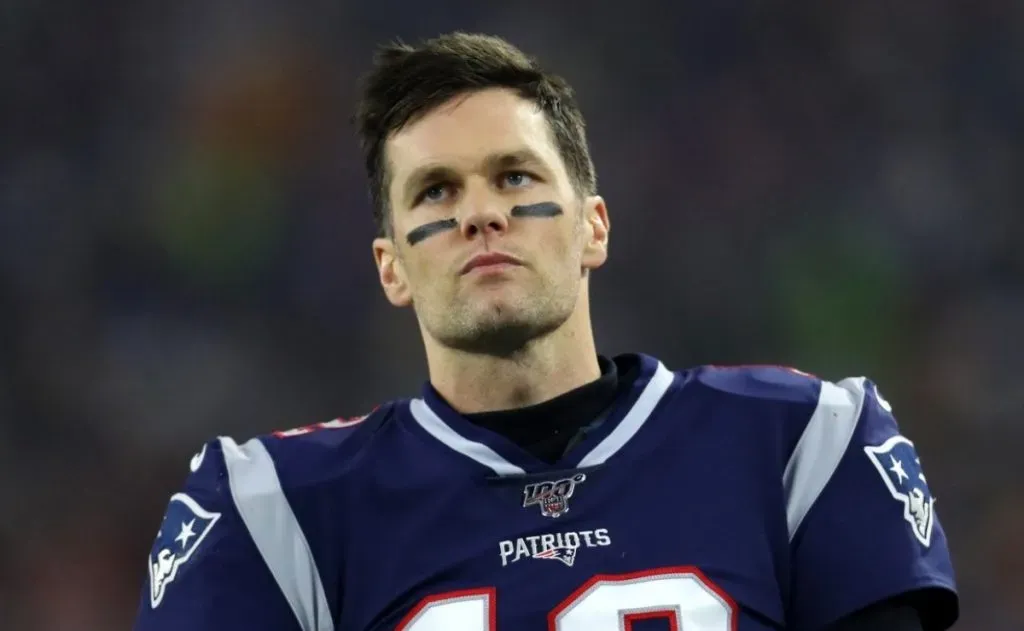 Tom Brady playing for the New England Patriots in the NFL