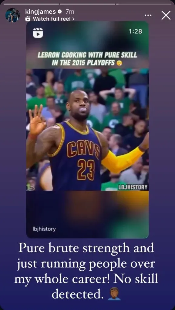 LeBron Jamesā instragam account