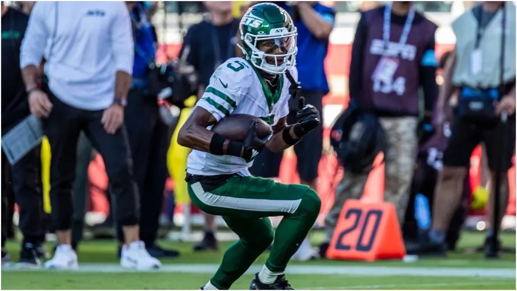 New York Jets wide receiver Garrett Wilson โ IMAGO / ZUMA Press Wire