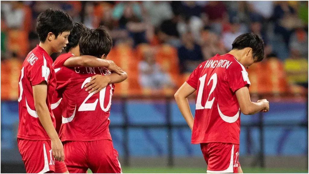 Un-Yong Chae of North Korea celebrates her goal â IMAGO / Sports Press Photo