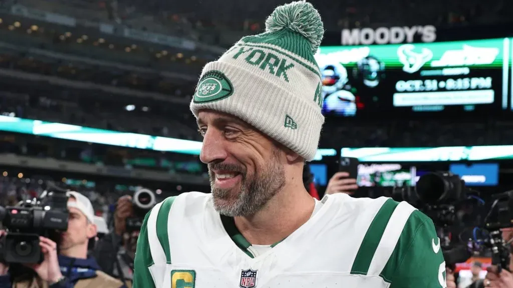 Aaron Rodgers smiling