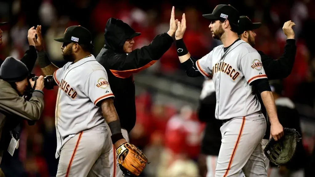 San Francisco Giants celebrating