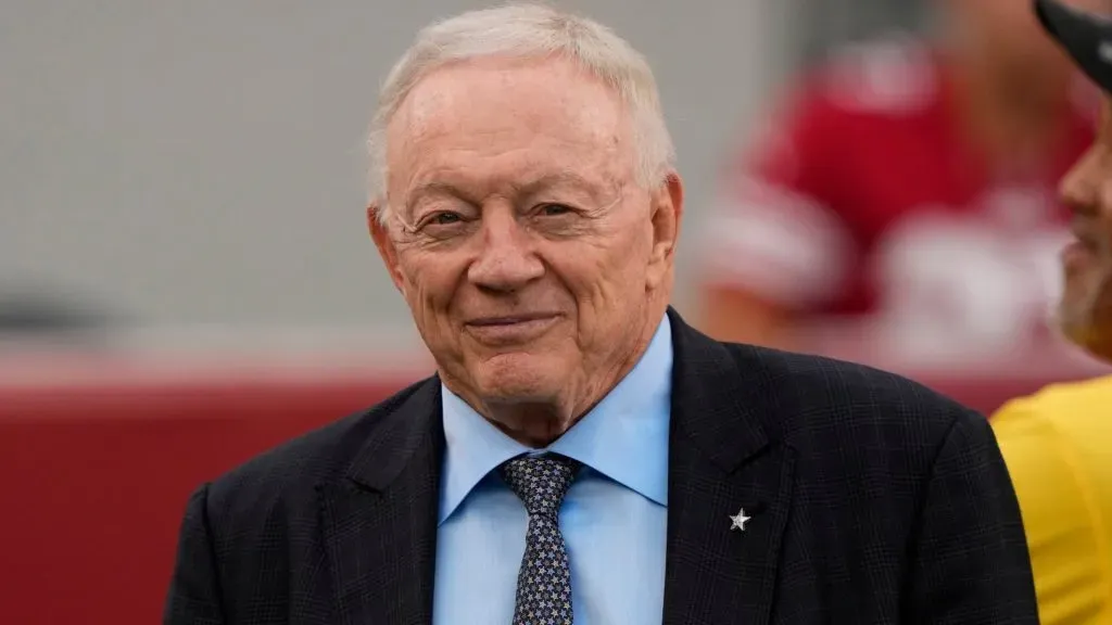 Dallas Cowboys owner Jerry Jones is seen on the field prior to a game against the San Francisco 49ers at Levi’s Stadium on October 27, 2024. (Source: Thearon W. Henderson/Getty Images)