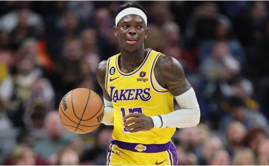 Dennis Schroder #17 of the Los Angeles Lakers