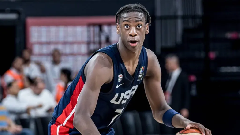 FINAL USA v Italy FIBA U17, U 17 Basketball World Cup 2024 AJ Dybantsa (7) United States beat Italy 129-88 for the FIBA U17 Basketball World Cup 2024 title and the country s seventh straight undefeated run to the trophy. The Americans have been breaking records all tournament. Turkey Copyright: