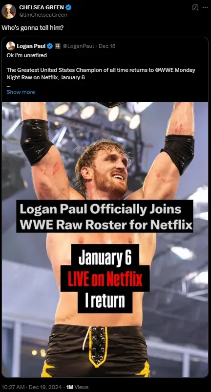 logan paul and chelsea green post