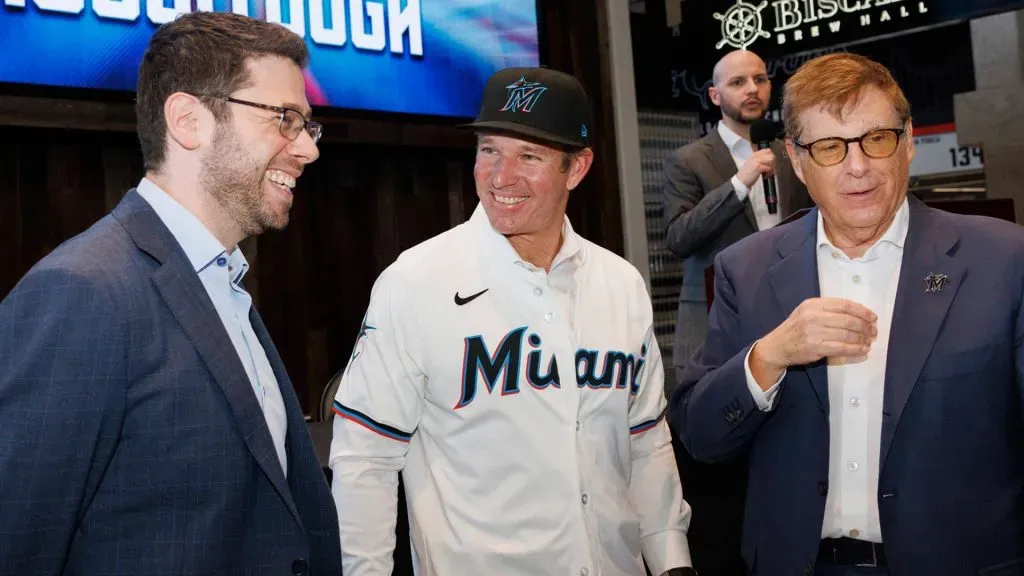 Clayton McCullough being presented as new Marlins manager