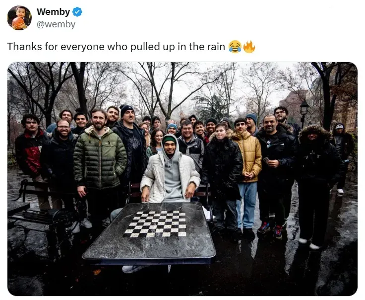 Wembanyamaâs post on X.