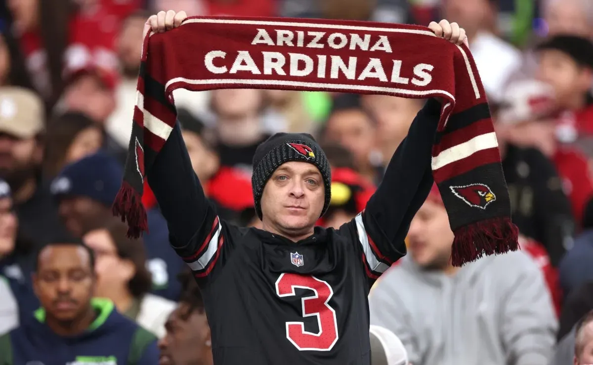 An Arizona Cardinals fan holds a scarf during the first half against the Seattle Seahawks in 2024. (Source: Christian Petersen/Getty Images)