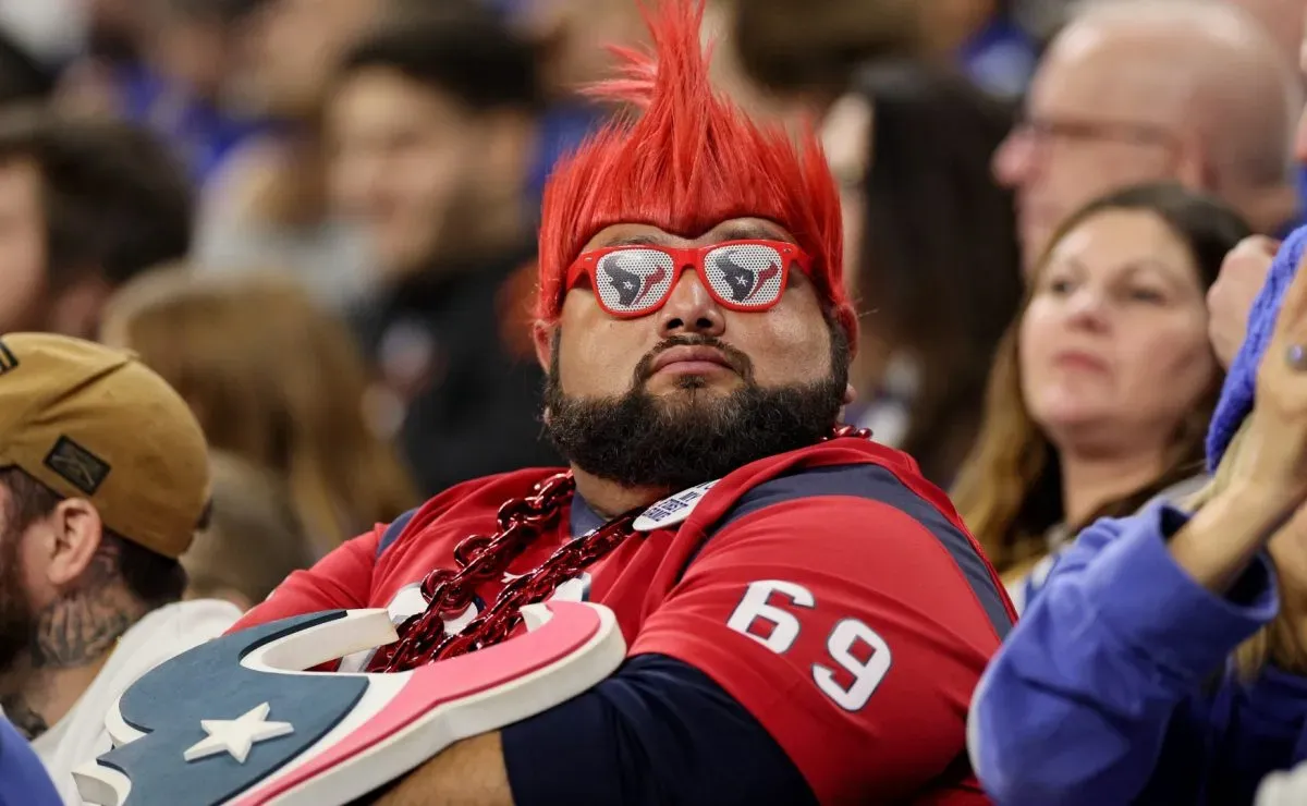 Houston Texans fan in the game against the Indianapolis Colts in 2024. (Source: Andy Lyons/Getty Images)