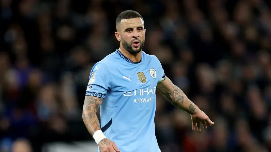 Kyle Walker is being linked with a potential move to Saudi Arabia ( Carl Recine/Getty Images)