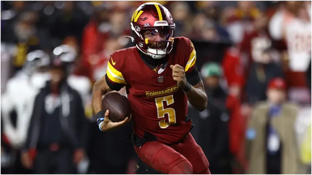 Jayden Daniels of the Washington Commanders ā Timothy Nwachukwu/Getty Images