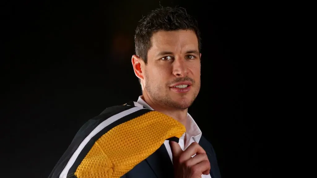 Sidney Crosby #87 of the Pittsburgh Penguins poses for a portrait prior to the 2023 NHL All-Star Game at FLA Live Arena on February 04, 2023 in Sunrise, Florida.