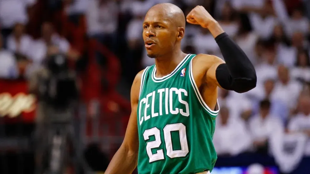 Ray Allen #20 of the Boston Celtics.