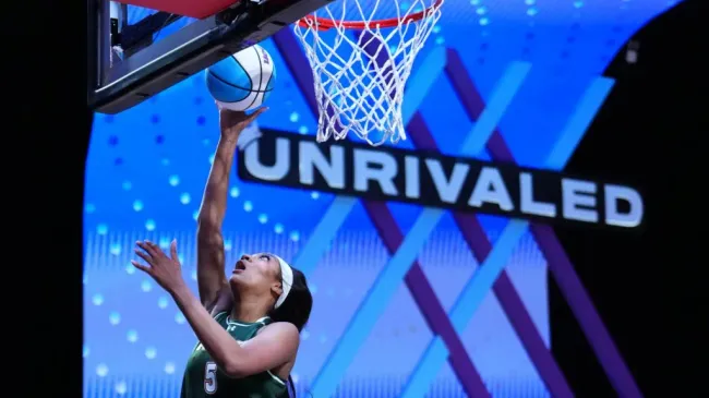 Angel Reese of Rose BC playing in Unrivaled (Rich Storry/Getty Images)