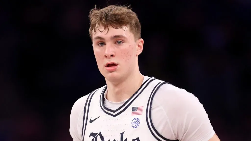 Cooper Flagg #2 of the Duke Blue Devils dribbles the ball against the Illinois Fighting Illini during the first half of the SentinelOne Classic at Madison Square Garden on February 22, 2025 in New York City.