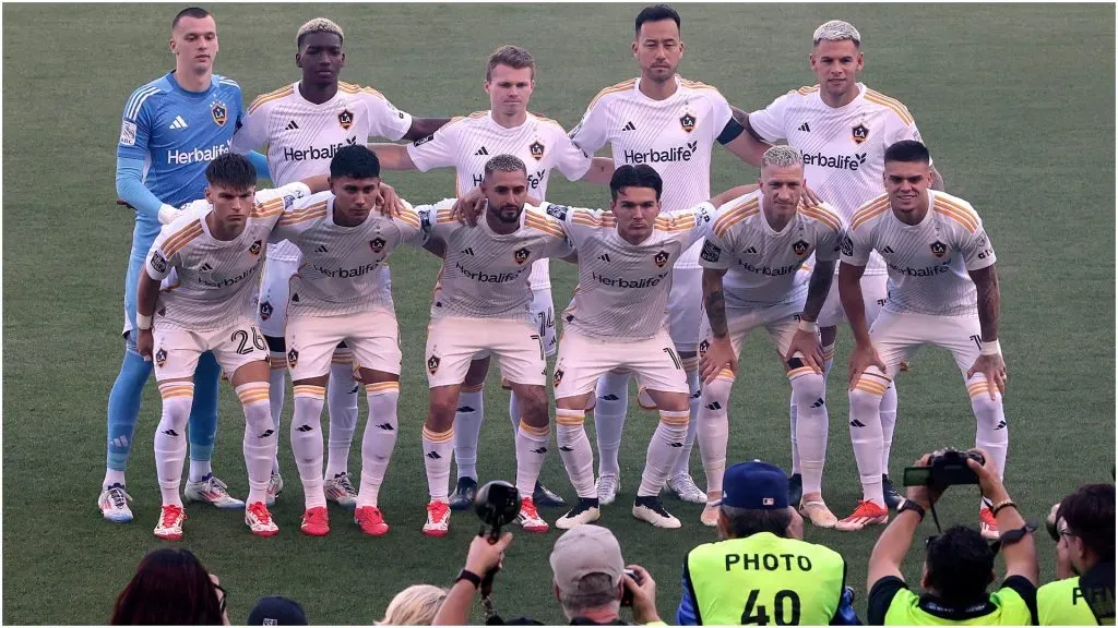 Los Angeles Galaxy starting XI before a game β Ronald Martinez/Getty Images