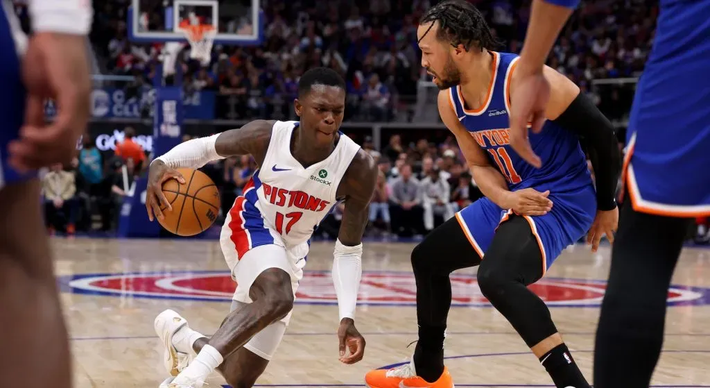 Dennis Schroder playing with Detroit Pistons