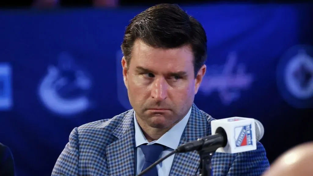 Chris Drury of the New York Rangers attends the NHL Draft at Sphere on June 29, 2024 in Las Vegas, Nevada.