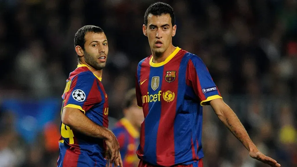 Mascherano and Busquets were teammates at Barcelona