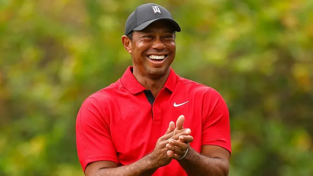 Tiger Woods of the United States during the final round of the PNC Championship at The Ritz-Carlton Golf Club on December 17, 2023. (Source: Mike Ehrmann/Getty Images)