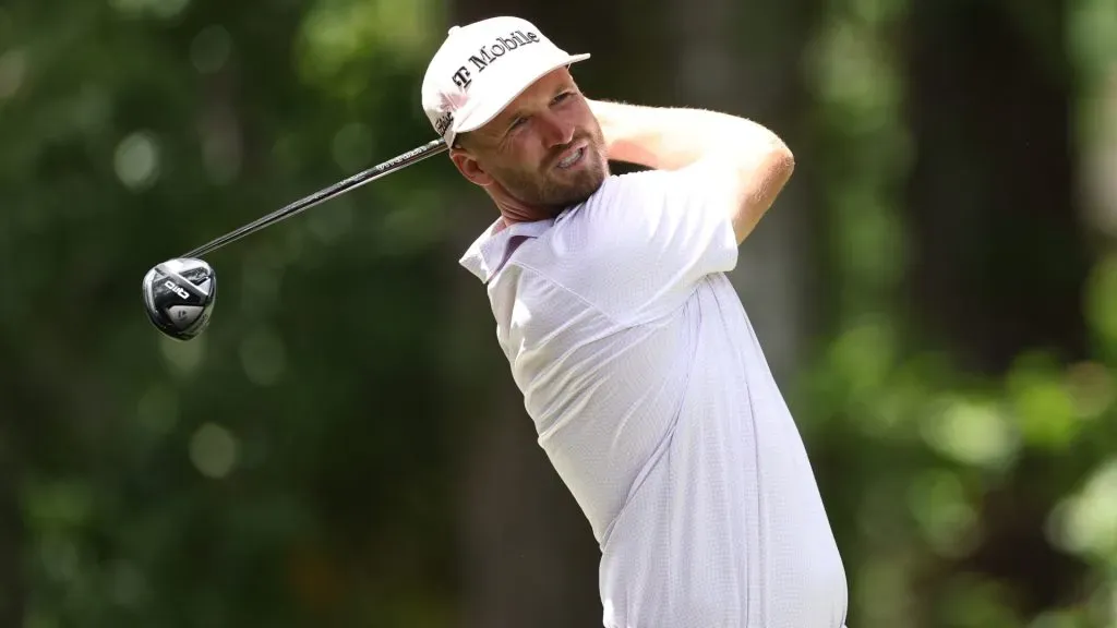 Wyndham Clark of the United States plays his shot from the fifth tee during the final round of the RBC Heritage 2025 at Harbour Town Golf Links on April 20, 2025. (Source: Jared C. Tilton/Getty Images)