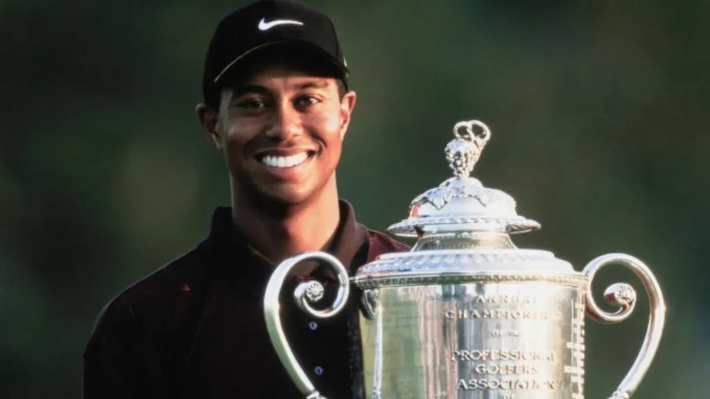 Tiger Woods defeated Bob May in a three-hole playoff to win the PGA Championship at Valhalla in 2000. (Source: @ESPNStatsInfo)