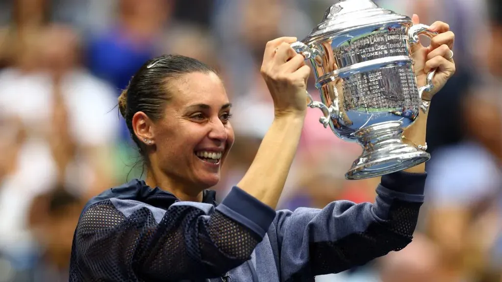 Flavia Pennetta celebrates her US Open triumph (Clive Brunskill/Getty Images)