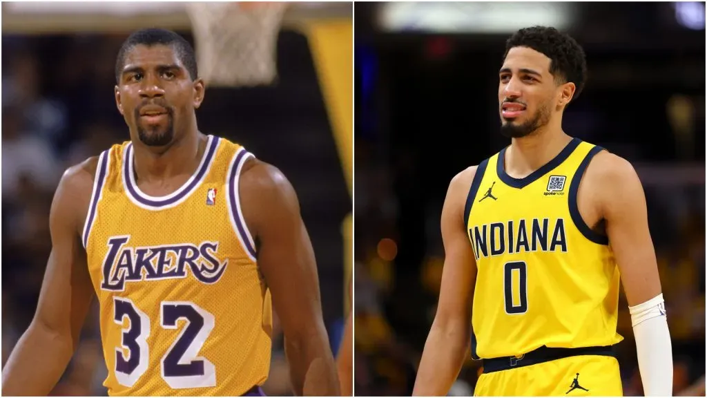 Isiah Thomas compared Tyrese Haliburton’s run with Magic Johnson’s early days in the NBA. (Gregory Shamus/Tim Defrisco/Getty Images)