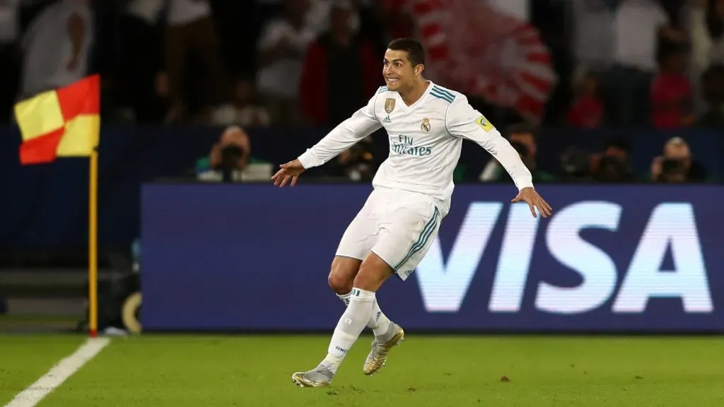Cristiano Ronaldo celebrates after scoring during the FIFA Club World Cup 2017 Final between Gremio and Real Madrid. (Francois Nel/Getty Images)