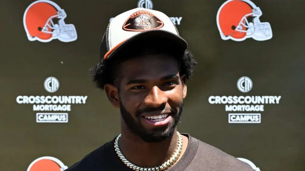 Shedeur Sanders during the Browns rookie minicamp
