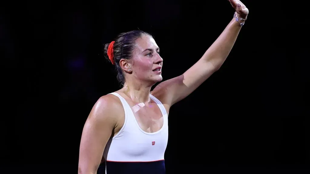 Kostyuk celebrates (Getty Images)