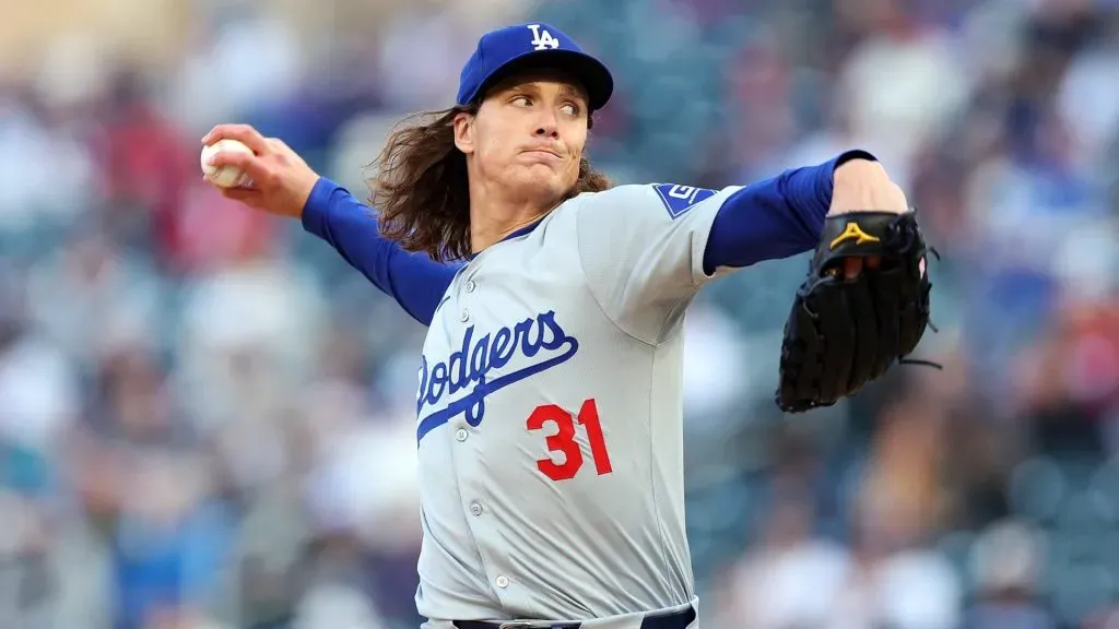 Tyler Glasnow #31 of the Los Angeles Dodgers delivers a pitch against the Minnesota Twins in the first inning at Target Field on April 09, 2024. (Source: David Berding/Getty Images)