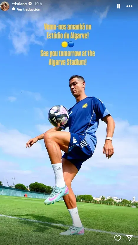 Ronaldo’s IG story (Instagram)