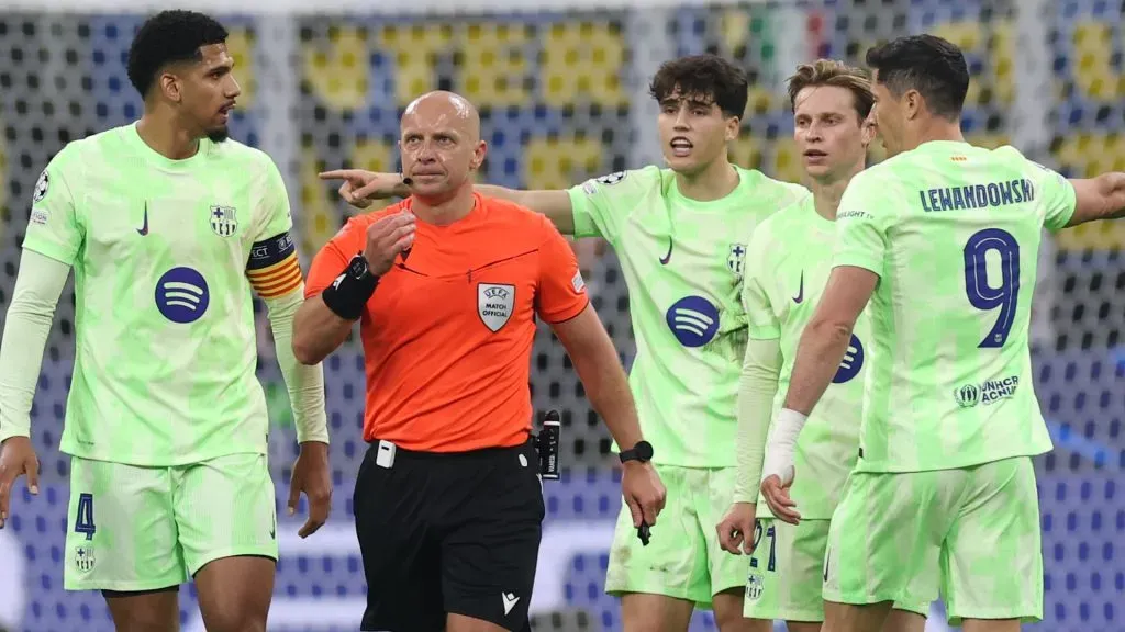 FC Barcelona playing the UEFA Champions League