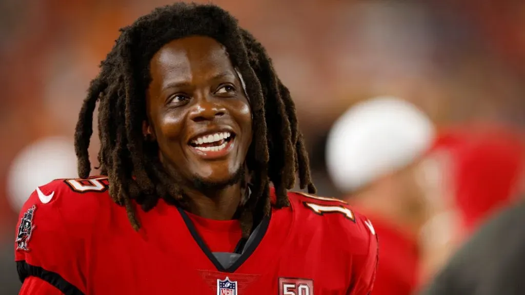 Quarterback Teddy Bridgewater #16 of the Tampa Bay Buccaneers looks on in the second half during the NFL Preseason 2025 game on August 09, 2025 in Tampa, Florida.