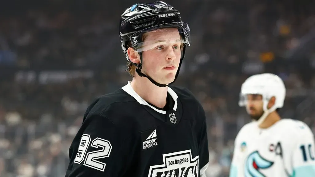 Brandt Clarke of the Los Angeles Kings