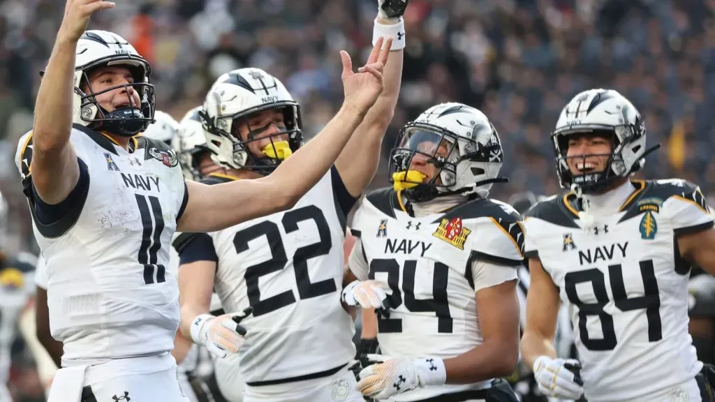 Navy Midshipmen players in 2024. (Source: Patrick Smith/Getty Images)