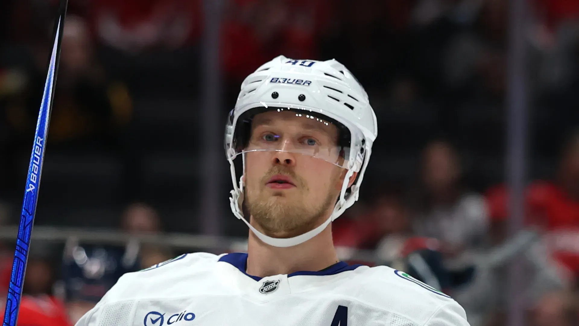 Elias Pettersson during a game
