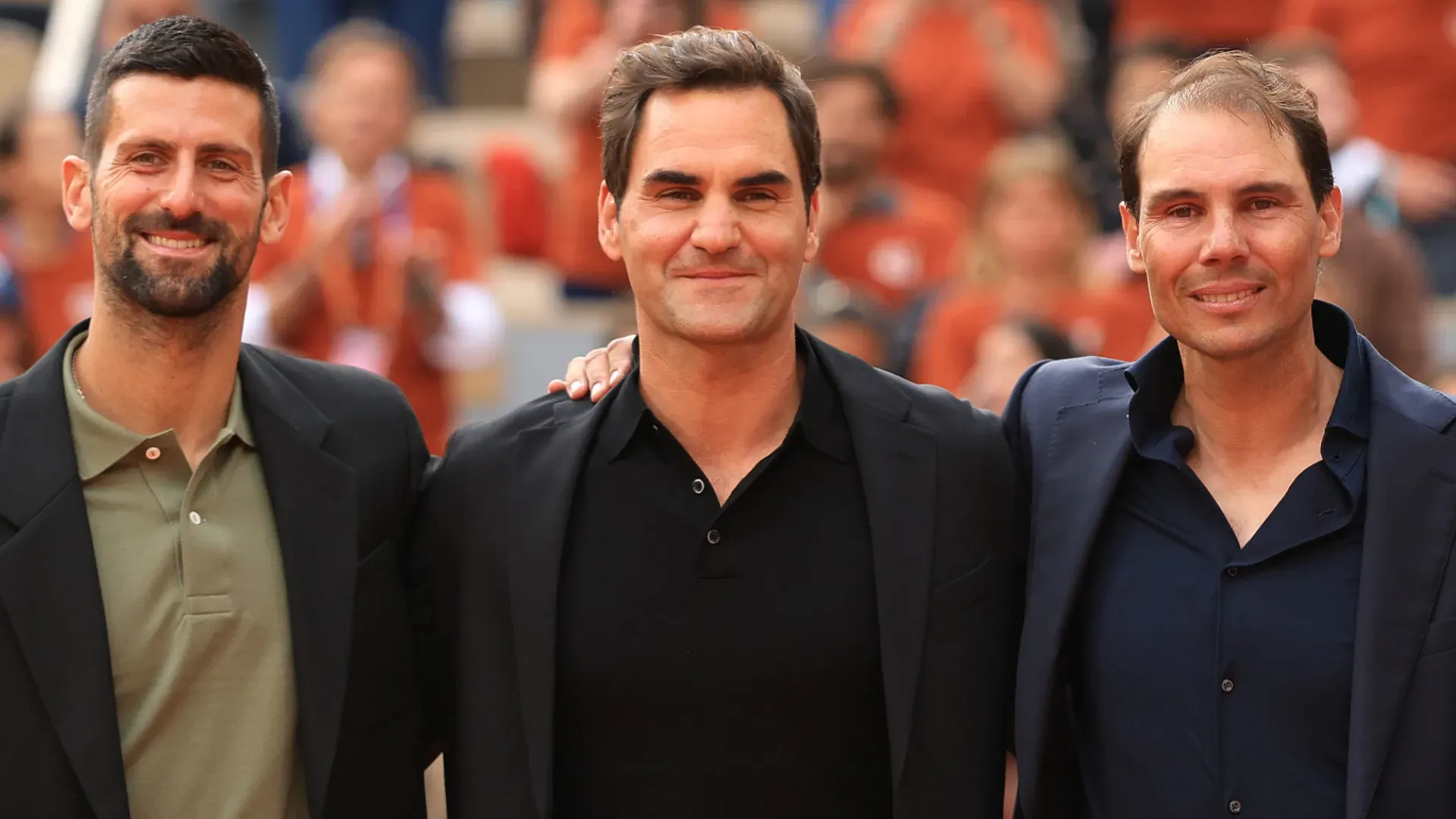 Djokovic, Federer and Nadal pose for a photo