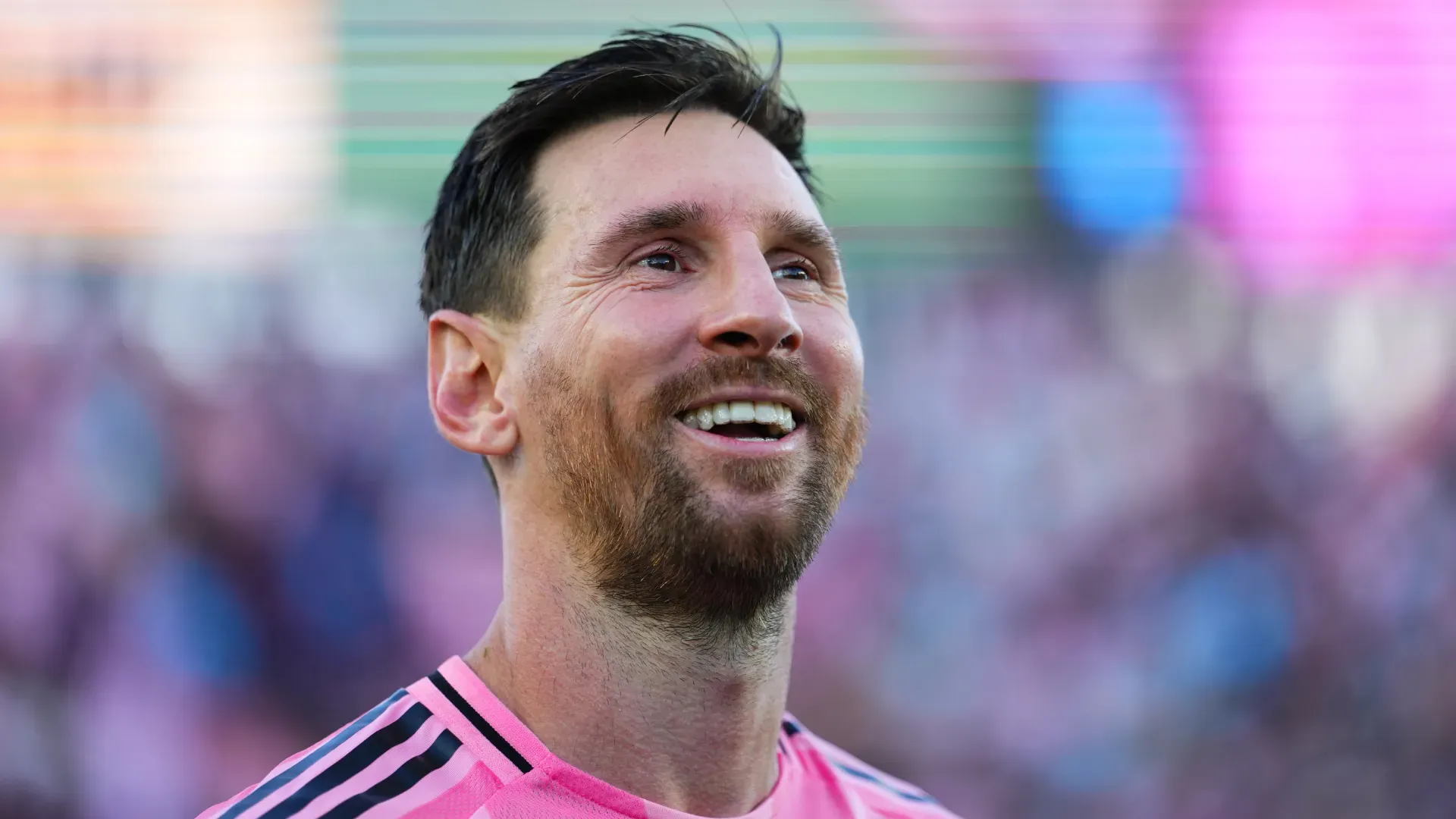 Lionel Messi smiling
