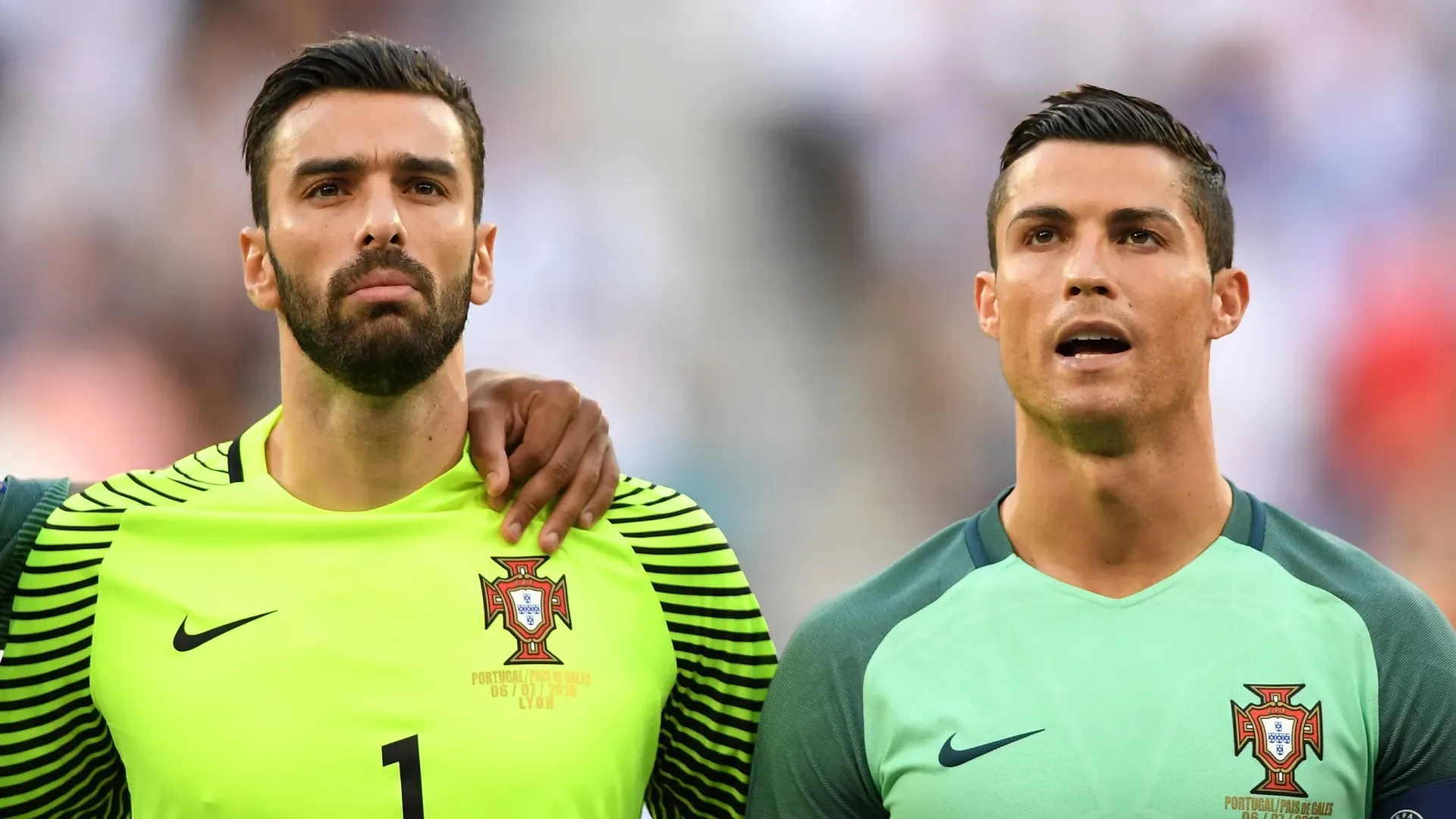 Rui Patricio with Cristiano Ronaldo