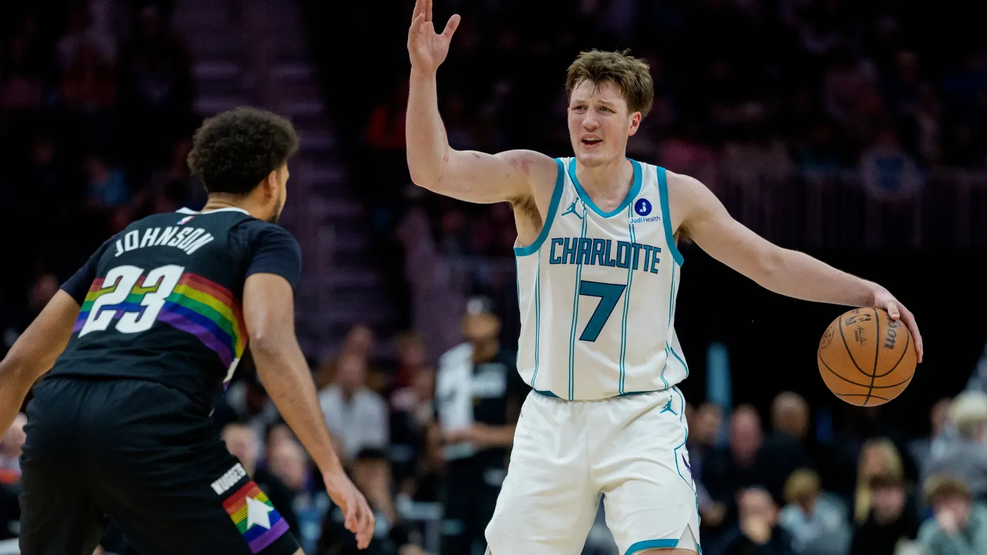 Kon Knueppel #7 of the Charlotte Hornets in 2024 (Source: Jacob Kupferman/Getty Images)
