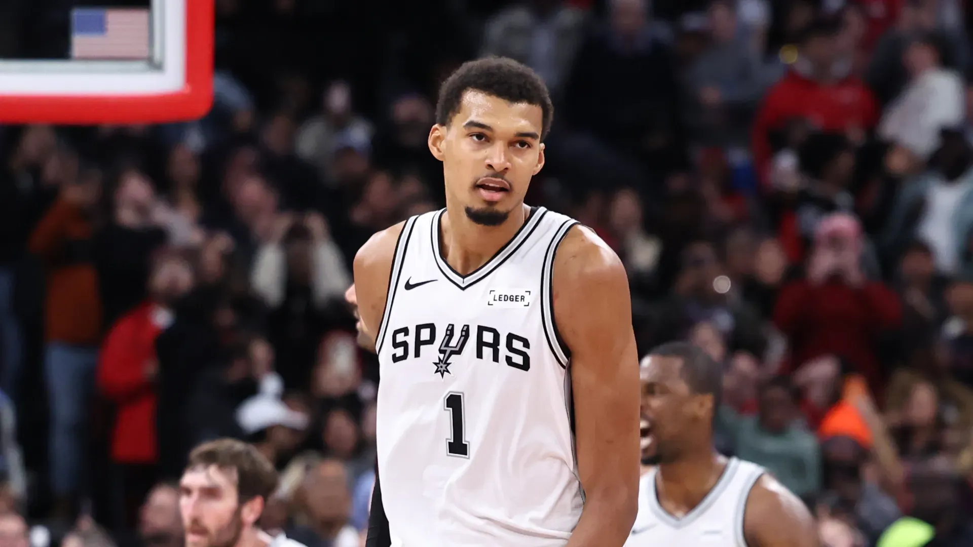 Victor Wembanyama #1 of the San Antonio Spurs.