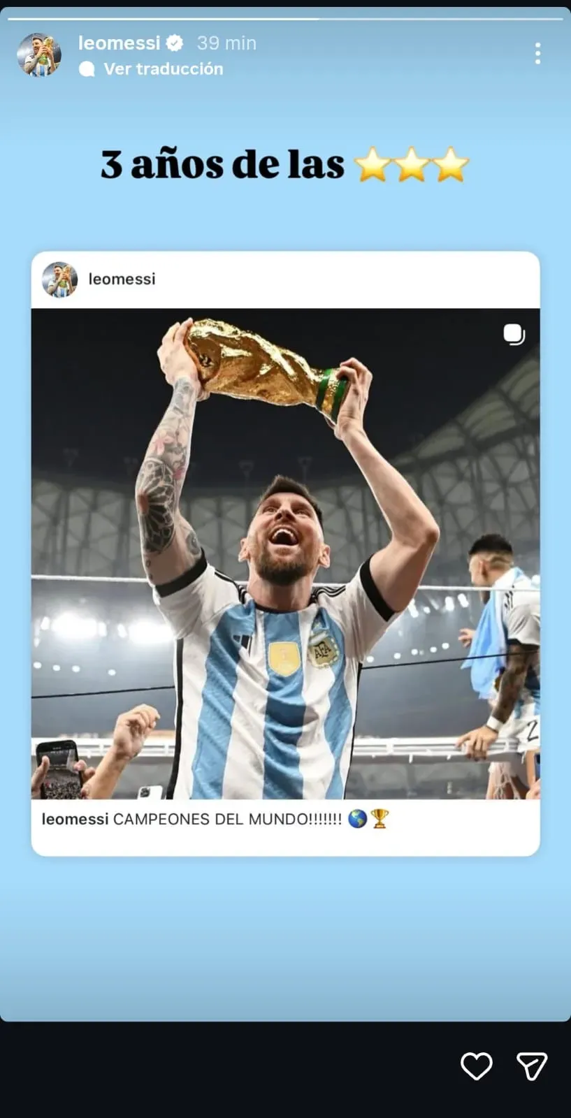 Lionel Messi's message