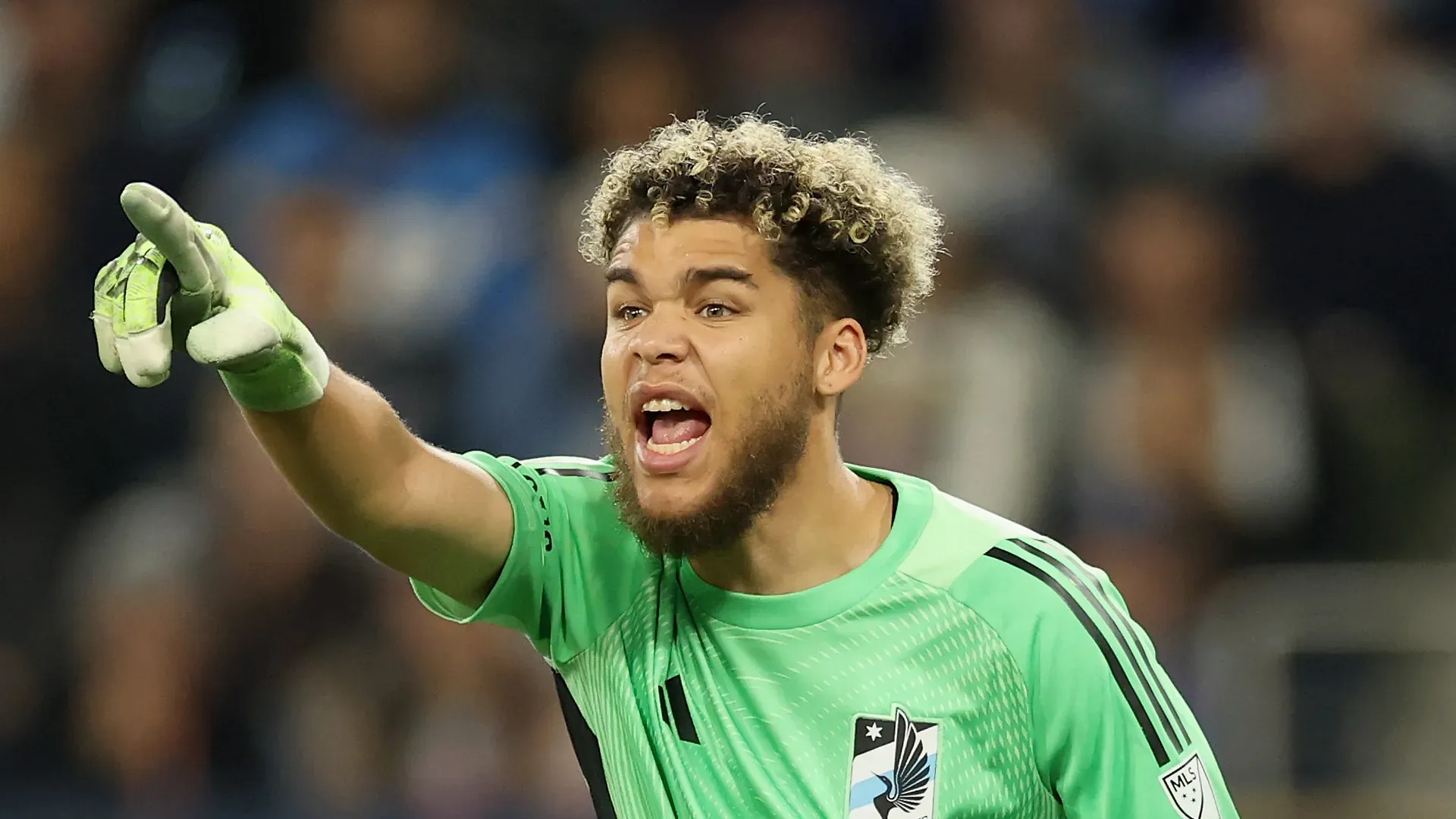 Dayne St. Clair during a Minnesota United game.