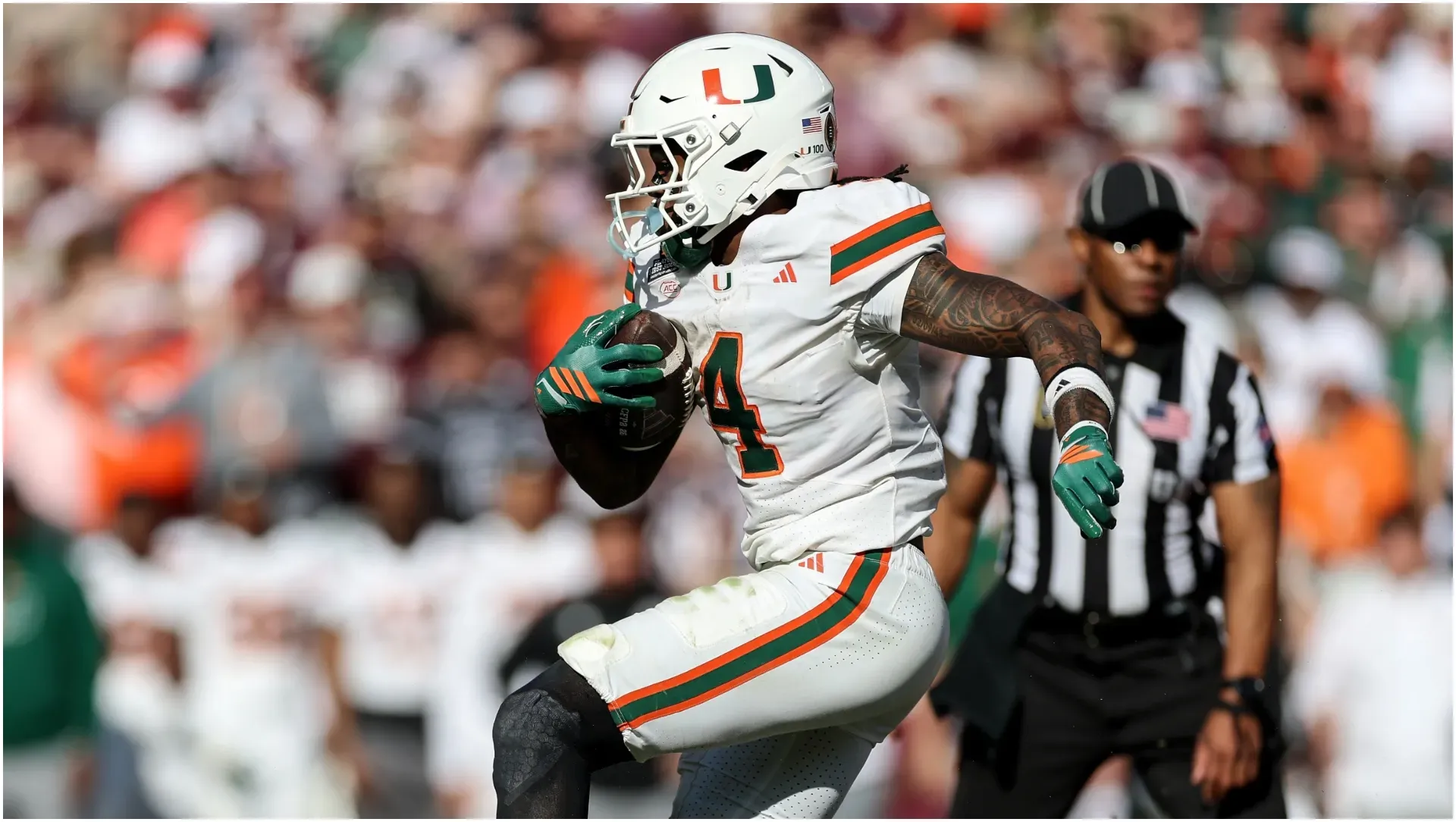 Mark Fletcher Jr. of the Miami Hurricanes โ Tim Warner/Getty Images